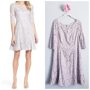 Eliza J Gray Lace Quarter Sleeve Dress